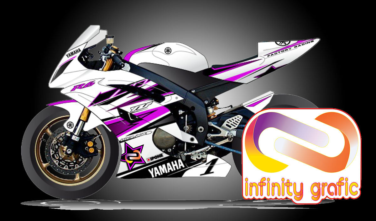 Kit autocollant de course carénages - Yamaha R6